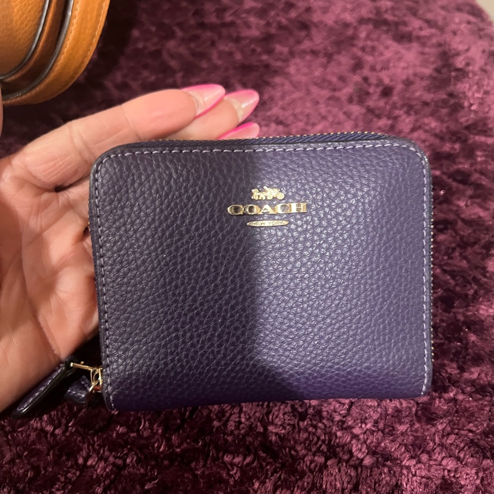 Coach Purple Leather Wallet